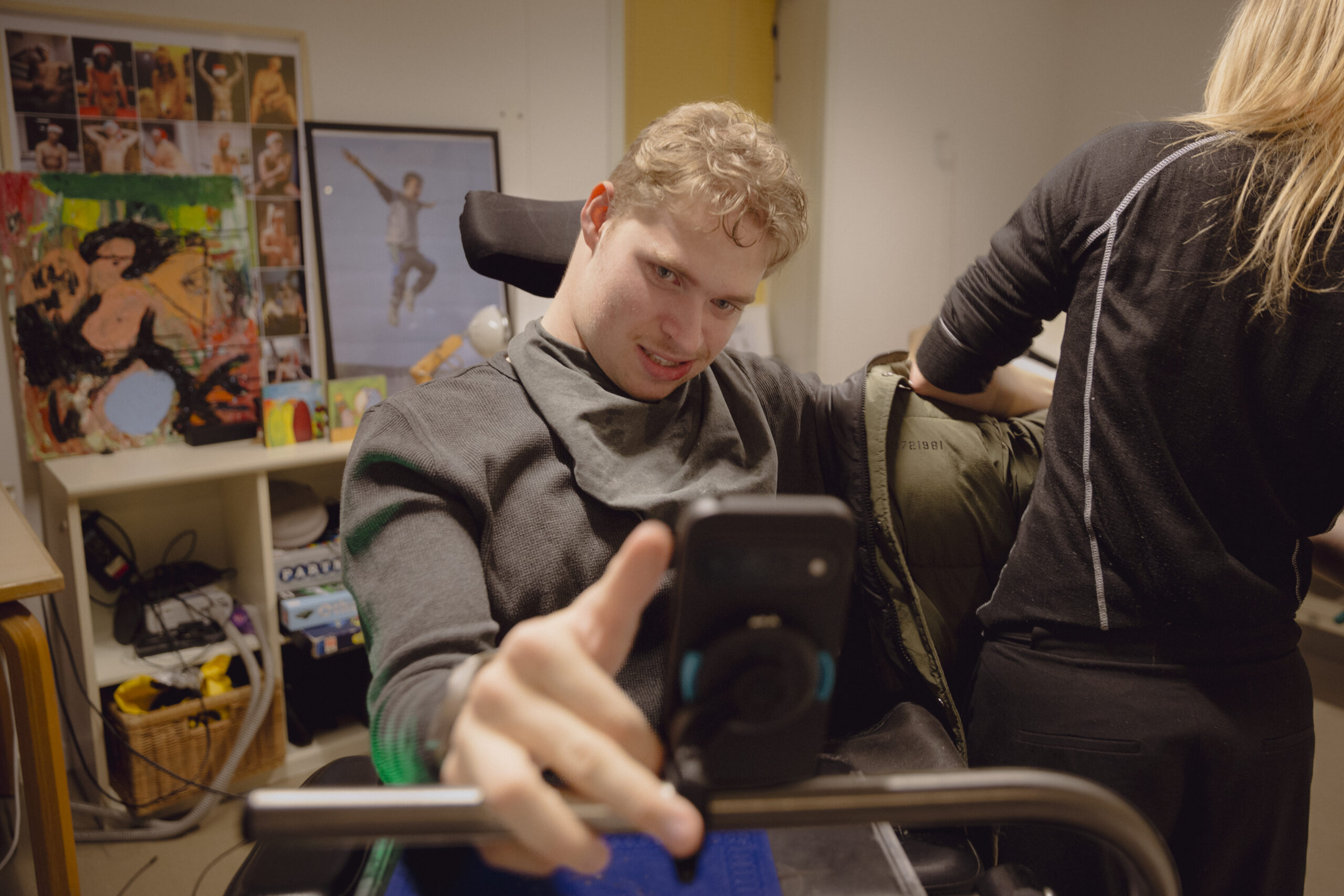 Jonas Dreiøe, ung mand i kørestol