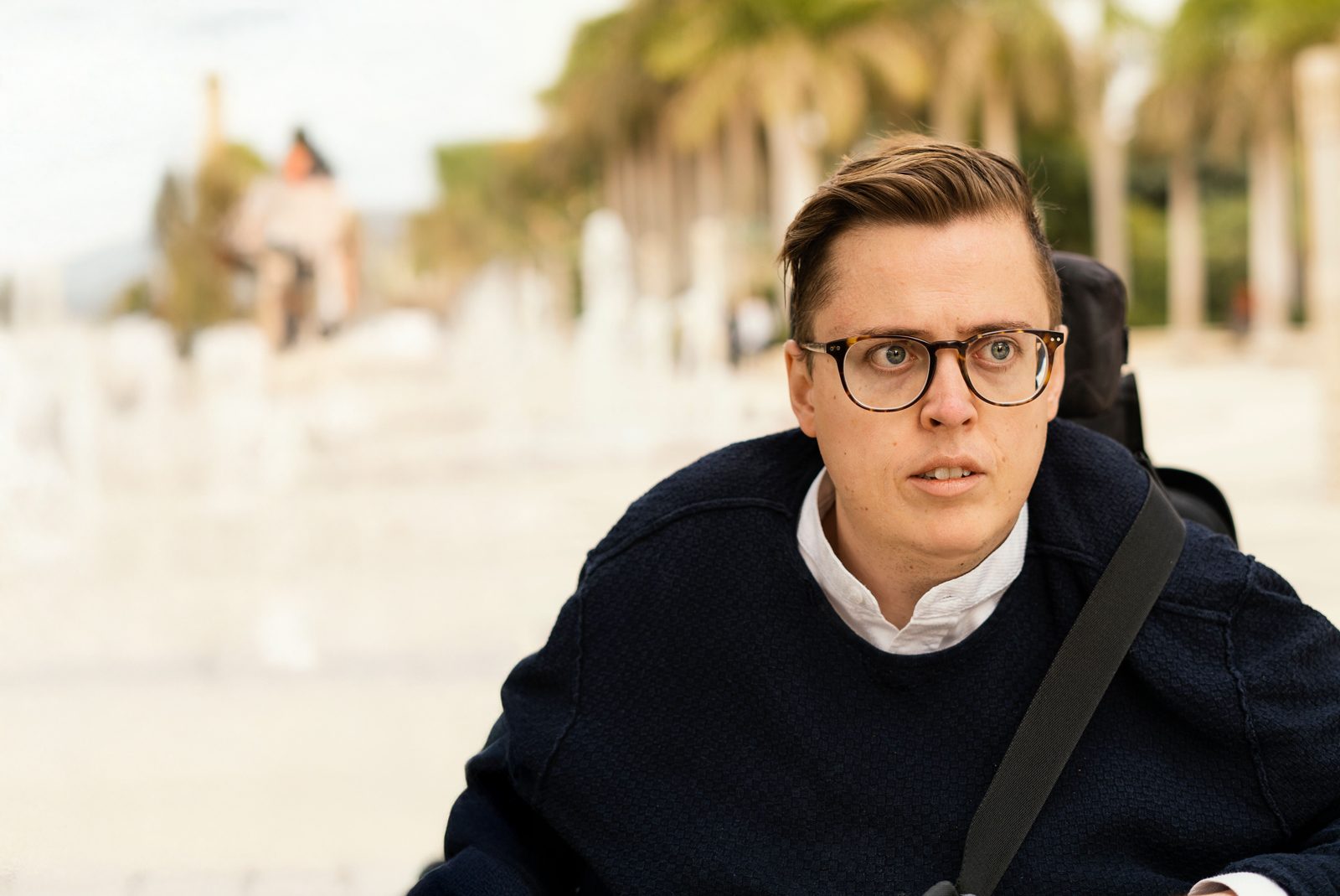 Rasmus, en ung mand i kørestol